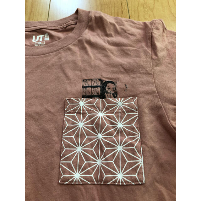 UNIQLO(ユニクロ)の鬼滅の刃　禰󠄀豆子　Tシャツ　XS  ユニクロ キッズ/ベビー/マタニティのキッズ服女の子用(90cm~)(Tシャツ/カットソー)の商品写真