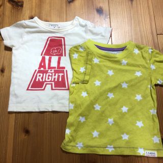 ミキハウス(mikihouse)の Tシャツ　80 男の子　女の子　2枚セット(Ｔシャツ)