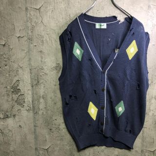 コムデギャルソン(COMME des GARCONS)の【ボロボロ】vintage ボロボロベスト DAIRIKU ニット　希少　90s(ベスト)