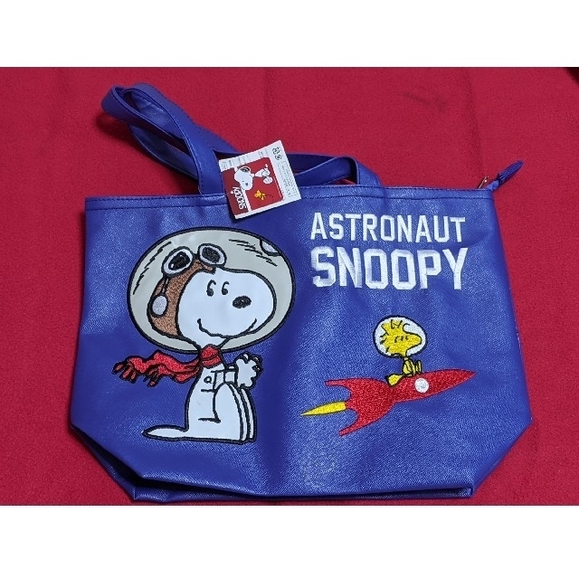 SNOOPY(スヌーピー)のSNOOPY PUアップリケ刺繍トートバッグ エンタメ/ホビーのアニメグッズ(その他)の商品写真