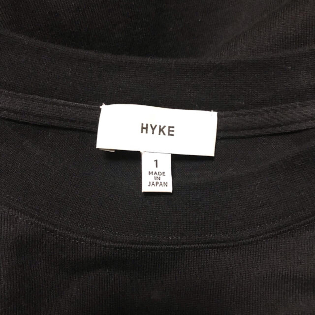 HYKE(ハイク)のHYKE ハイク　Tシャツワンピース　ブラック　サイズ1 レディースのワンピース(ひざ丈ワンピース)の商品写真