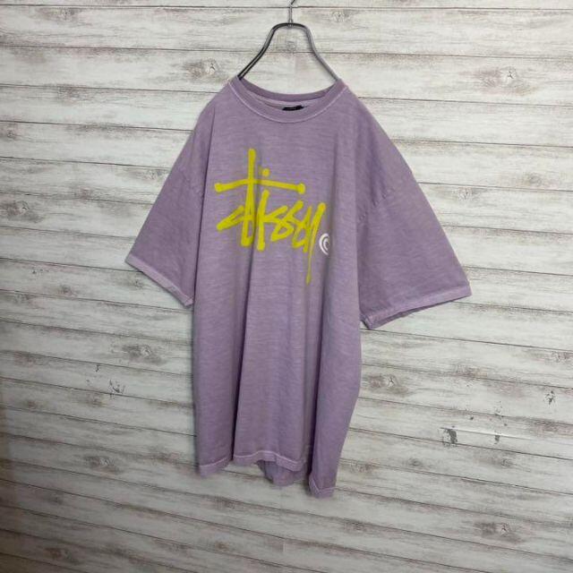 STUSSY(ステューシー)の【希少カラー】ステューシー　デカロゴ　パープル　ビックサイズ　Tシャツ メンズのトップス(Tシャツ/カットソー(半袖/袖なし))の商品写真