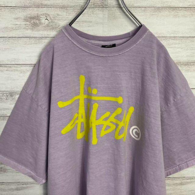 STUSSY(ステューシー)の【希少カラー】ステューシー　デカロゴ　パープル　ビックサイズ　Tシャツ メンズのトップス(Tシャツ/カットソー(半袖/袖なし))の商品写真