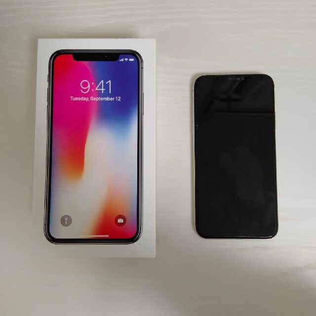 iPhone x　 Silver　ジャンク品　au256GBスマホ/家電/カメラ