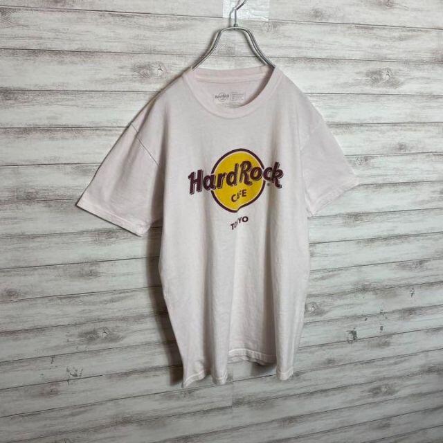 【入手困難】90s ハードロックカフェ　デカロゴ　ホワイト　Tシャツ メンズのトップス(Tシャツ/カットソー(半袖/袖なし))の商品写真