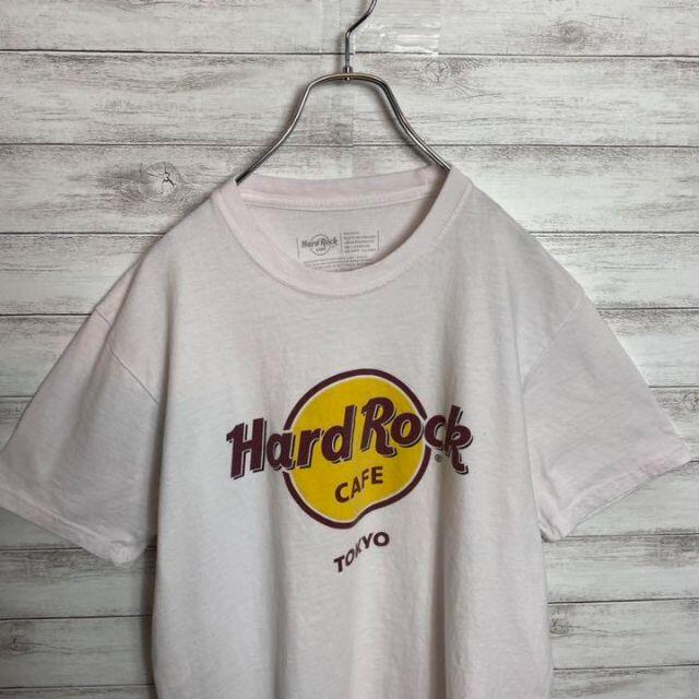 【入手困難】90s ハードロックカフェ　デカロゴ　ホワイト　Tシャツ メンズのトップス(Tシャツ/カットソー(半袖/袖なし))の商品写真