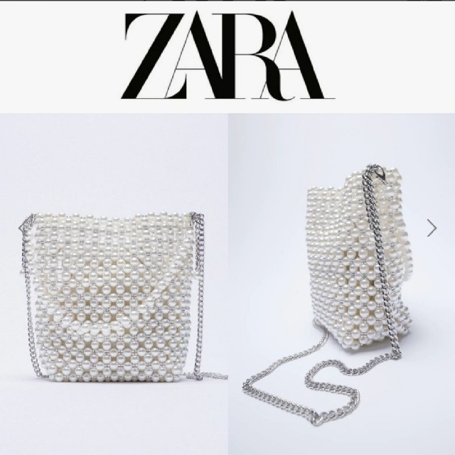 Zara 日曜限定sale Zara 人気完売品 パールビーズ ミニバケットバッグの通販 By R S Shop ザラならラクマ