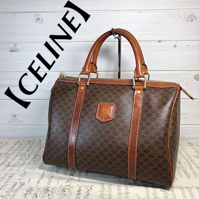 celine(セリーヌ)の【オールドセリーヌ】ミニボストン　マカダム柄　トリオンフ　PVC 凱旋門 レディースのバッグ(ボストンバッグ)の商品写真