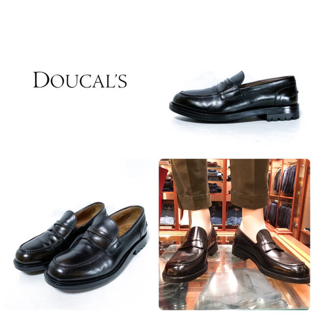 【WEB限定】 BEAMS 美品 25.5 39.5 ローファー DOUCAL'S デュカルス ■定6.6万 - ドレス/ビジネス