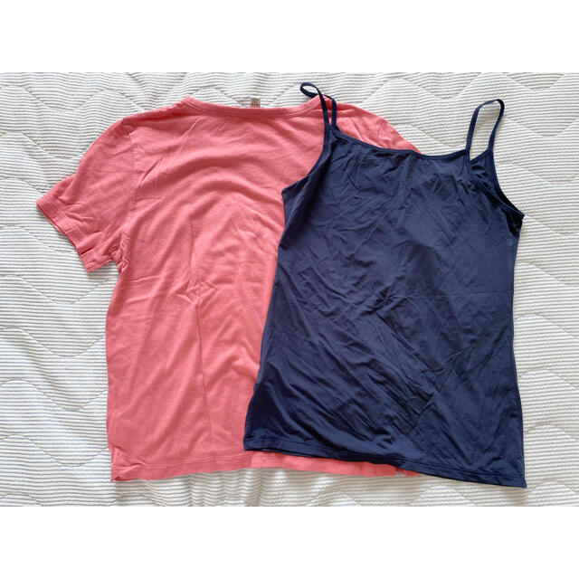 American Eagle(アメリカンイーグル)の【新品】ユニクロAIRismキャミソールアメリカンイーグル半袖Tシャツ2点セット レディースのトップス(Tシャツ(半袖/袖なし))の商品写真