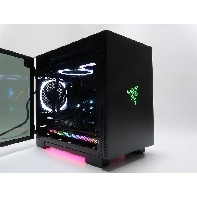 自作PC　33.3 Rx6700xt  ゲーミングpc razer スマホ/家電/カメラのPC/タブレット(デスクトップ型PC)の商品写真