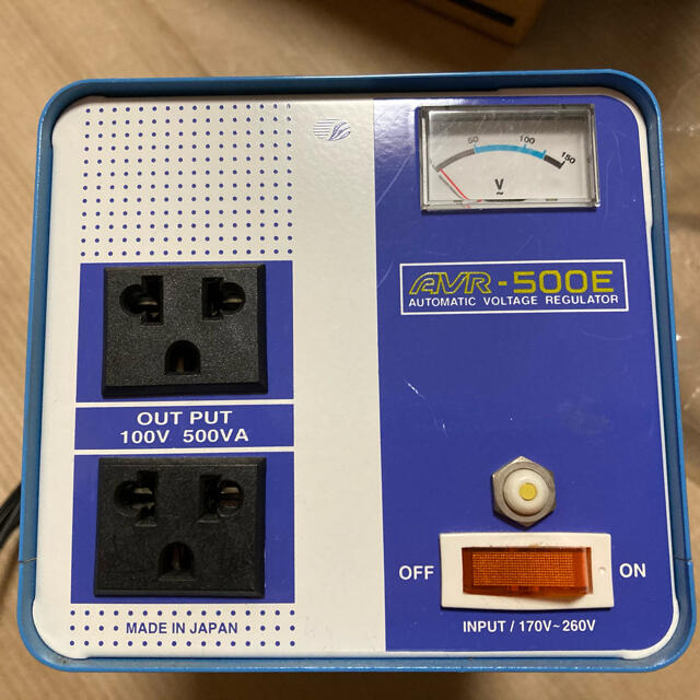 スワロー電機 自動電圧調整器 AVR-500E 変圧器【海外で日本家電を使用