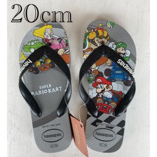 ハワイアナス(havaianas)の新品　スーパーマリオ　ハワイアナス　サンダル　ビーチサンダル　20-21cm(サンダル)