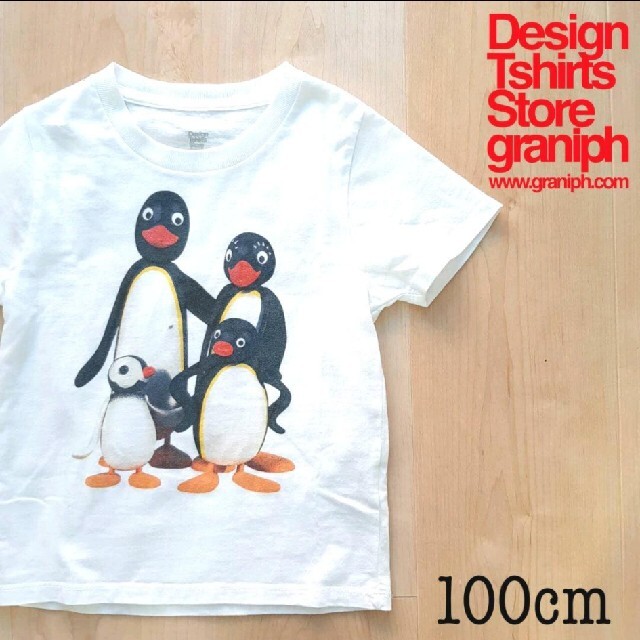 Design Tshirts Store graniph(グラニフ)の【100cm】グラニフ　Tシャツ　ピングー　半袖　夏服　キッズ　子供服　保育園 キッズ/ベビー/マタニティのキッズ服男の子用(90cm~)(Tシャツ/カットソー)の商品写真