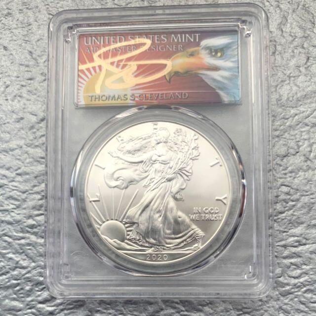 2020 アメリカ シルバーイーグル PCGS MS70 1ドル 銀貨-