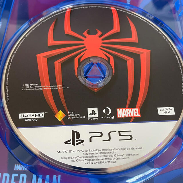 PlayStation(プレイステーション)のスパイダーマン　PS5  エンタメ/ホビーのゲームソフト/ゲーム機本体(家庭用ゲームソフト)の商品写真