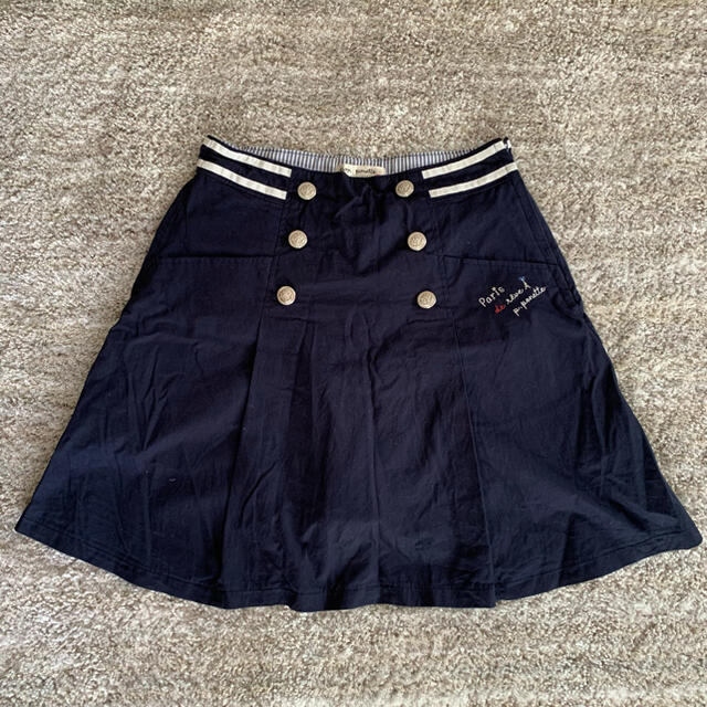 pom ponette(ポンポネット)のpom ponette 紺色　160相当スカート キッズ/ベビー/マタニティのキッズ服女の子用(90cm~)(スカート)の商品写真