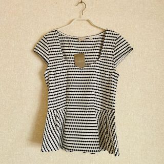 アンソロポロジー(Anthropologie)の【未使用】アンソロポロジー　へプラム型フレンチスリーブシャツ(Tシャツ(半袖/袖なし))