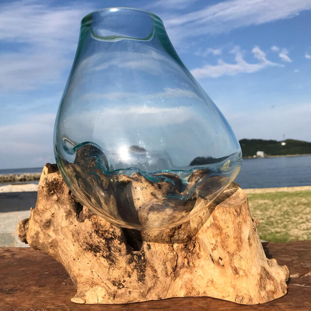 流木ガラス オブジェ特大M 花瓶 金魚鉢 ガーデニング テラリウム 観賞