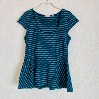 アンソロポロジー(Anthropologie)の【美品】アンソロポロジー　へプラム型フレンチスリーブシャツ（M相当）(Tシャツ(半袖/袖なし))