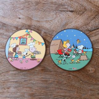 スヌーピー(SNOOPY)の星たべよ オリジナル紙製コースター 2枚(テーブル用品)