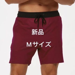 【新入荷・新品】メンズ 水着　サーフパンツ　海パン　水泳　Mサイズ　レッド(水着)