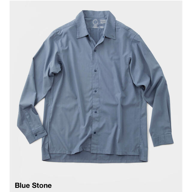 正規品の販売 山と道 Bamboo Shirt/ Unisex M/ Blue stone