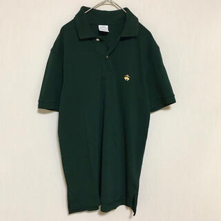 ブルックスブラザース(Brooks Brothers)の美品！ブルックスブラザーズ ポロシャツ Sサイズ メンズ 緑×金色の刺繍ロゴ (ポロシャツ)