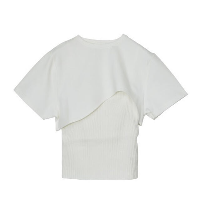 Ameri VINTAGE(アメリヴィンテージ)のMEDI KNIT BUSTIER COMBI TEE レディースのトップス(Tシャツ(半袖/袖なし))の商品写真