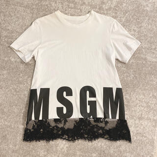 エムエスジイエム(MSGM)のMSGM フロントレース　Tシャツ(Tシャツ(半袖/袖なし))