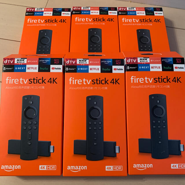 Fire TV Stick 4K 6個セット　Alexa対応音声認識リモコン付