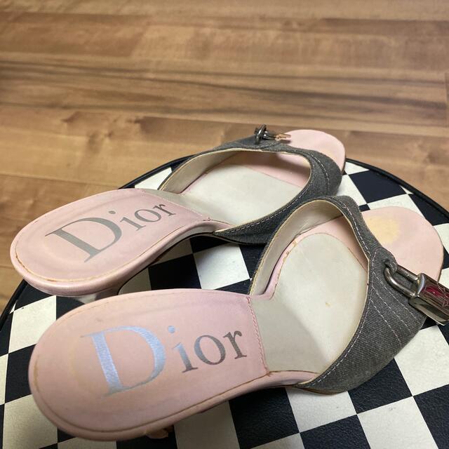 Christian Dior(クリスチャンディオール)の[Christian Dior  デニム＆ピンク　ミュール] レディースの靴/シューズ(ミュール)の商品写真