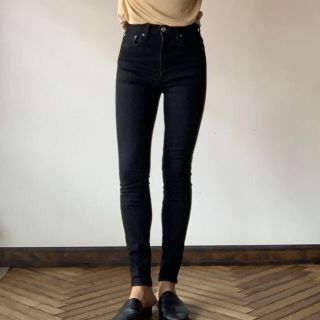 マウジー(moussy)のMOUSSY  HW Rebirth black skinny   24インチ(デニム/ジーンズ)