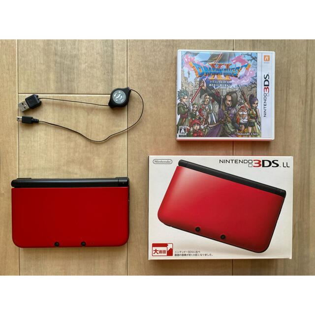 ニンテンドー3DS(ニンテンドー3DS)のNintendo 3DS  LL レッド/ブラック　ドラゴンクエスト11 エンタメ/ホビーのゲームソフト/ゲーム機本体(携帯用ゲーム機本体)の商品写真