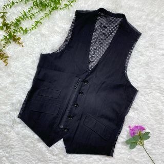 メイルアンドコー(MALE&Co.)の【MALE&CO】 メンズ ベスト ジレ 黒 Lサイズ(ベスト)