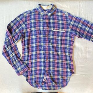 ビームス(BEAMS)の美品！J.J. Mercer 長袖コットンシャツ　Sサイズ　チェック　BEAMS(シャツ/ブラウス(長袖/七分))