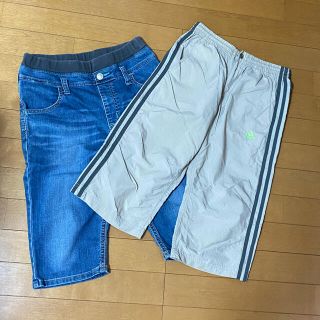 エドウィン(EDWIN)のEDWINデニムハーフパンツ & adidasハーフパンツ 160cm(パンツ/スパッツ)