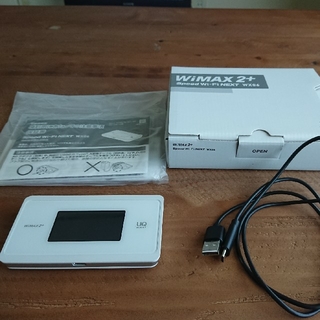 エヌイーシー(NEC)のWiMAX2+ Speed Wi-Fi NEXT WX06 ホワイト(PC周辺機器)