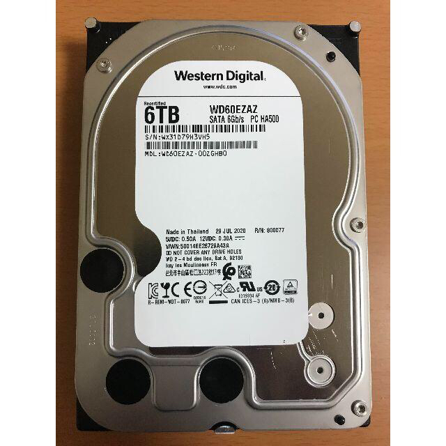 PC/タブレットWD HDD 6TB