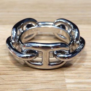 エルメス(HERMES)の新品未使用 エルメス シェーヌダンクル スカーフリング シルバー 銀色(バンダナ/スカーフ)