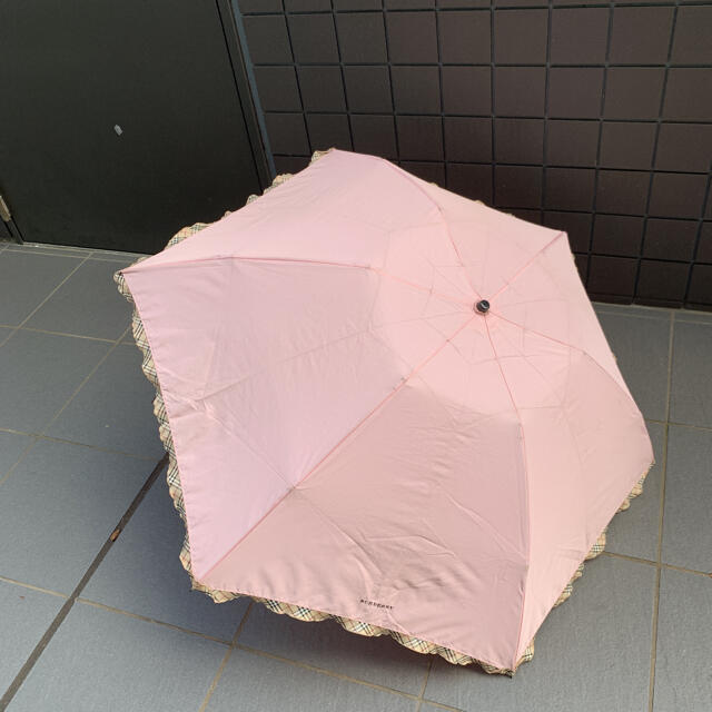 バーバリー　ピンク折りたたみ傘