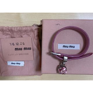 miumiu - miumiu レザーブレスレットピンクの通販 by MI's shop