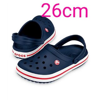 クロックス(crocs)の新品■26cm ネイビー■crocs (クロックス)  crocband(サンダル)