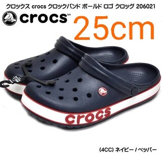 クロックス(crocs)の新品■限定品■25cm■crocs クロックバンドボールドロゴクロッグ(サンダル)