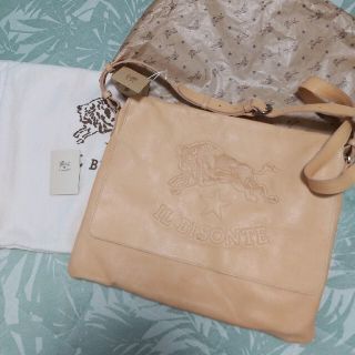新品 本革 レザー イルビゾンテ ショルダーバッグ ビッグロゴ バッグ