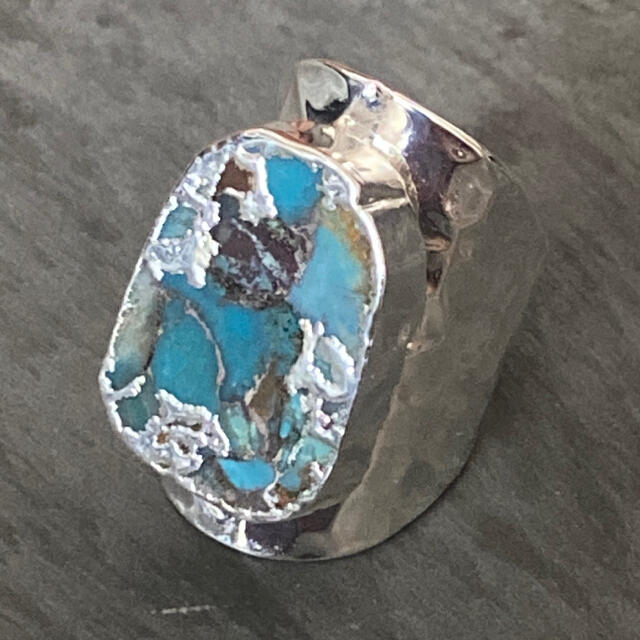 BEAMS(ビームス)の天然石　リング　指輪　ターコイズ　Ｍ レディースのアクセサリー(リング(指輪))の商品写真