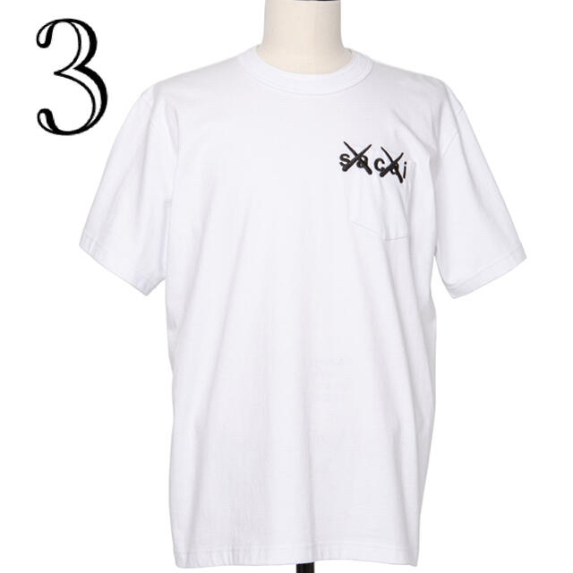 sacai x KAWS Embroidery T-Shirt サカイ カウズ