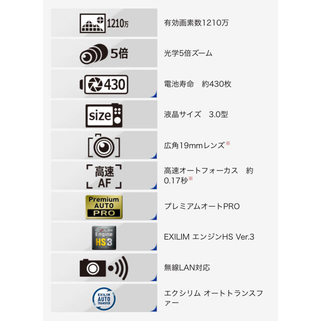 CASIO(カシオ)のCASIO EX-ZR4100（カメラ） スマホ/家電/カメラのカメラ(コンパクトデジタルカメラ)の商品写真