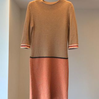 マックスマーラ(Max Mara)のMax Mara WEEKEND やわらかバイカラーニットワンピース(ひざ丈ワンピース)