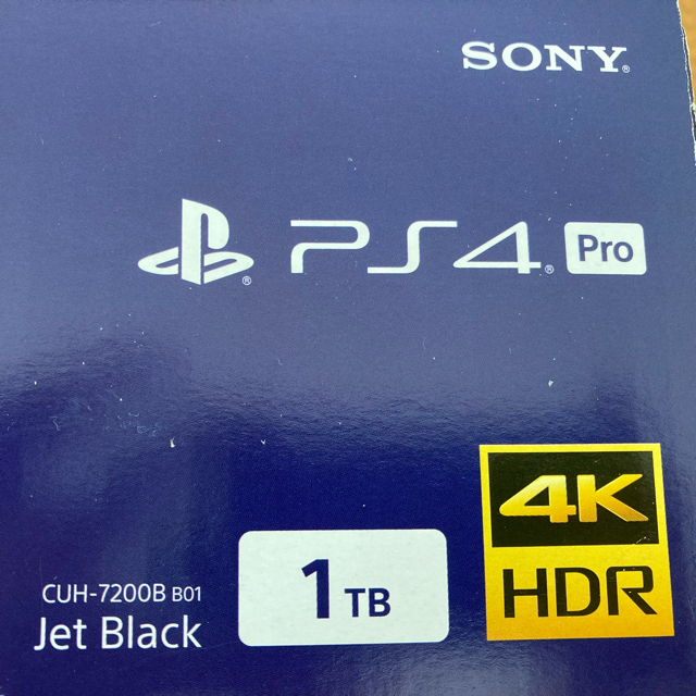 PlayStation4(プレイステーション4)のSONY PlayStation4 Pro 本体 CUH-7200BB01 エンタメ/ホビーのゲームソフト/ゲーム機本体(家庭用ゲーム機本体)の商品写真